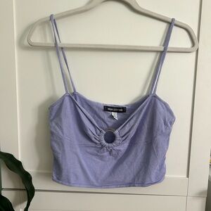 URBAN OUTFITTERS Y2K PURPLE SUPER CROPPED TOP!